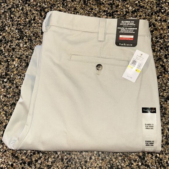 NEW Van Heusen Mens Classic Fit Khaki Pants - Picture 9 of 9